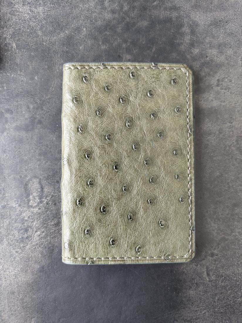 Porte-cartes autruche